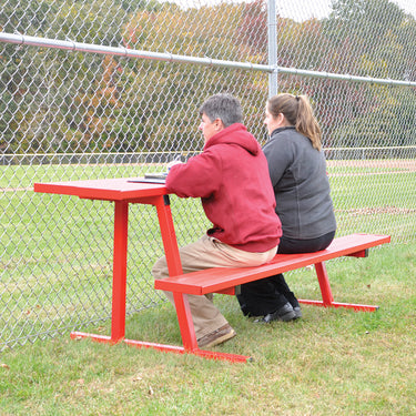 Scorer Table (Outdoor) with Bench - 7-1/2 ft. - Portable (Powder Coated)